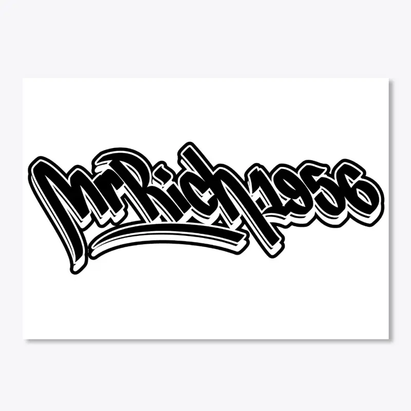 MrRich1956 Sticker - Black Logo